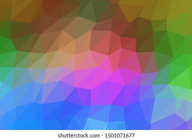 Light Multicolor, Rainbow vector abstract mosaic backdrop. A completely new color illustration in a vague style. Textured pattern for background.