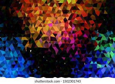 Light Multicolor, Rainbow vector abstract polygonal texture. Modern geometrical abstract illustration with gradient. Template for your brand book.