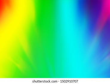 Light Multicolor, Rainbow vector abstract template. A vague abstract illustration with gradient. The elegant pattern for brand book.