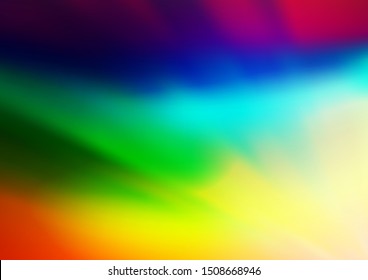 Light Multicolor, Rainbow vector abstract blurred pattern. Shining colorful illustration in a Brand new style. The template can be used for your brand book.