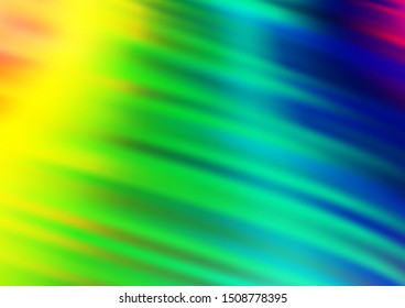 Light Multicolor, Rainbow vector abstract blurred background. Colorful abstract illustration with gradient. The background for your creative designs.