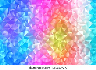 Light Multicolor, Rainbow vector abstract mosaic background. A vague abstract illustration with gradient. New texture for your design.