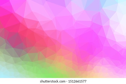 Light Multicolor, Rainbow vector abstract polygonal cover. A completely new color illustration in a vague style. Textured pattern for background.