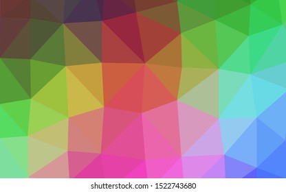 Light Multicolor, Rainbow vector abstract mosaic pattern. Colorful abstract illustration with gradient. Template for a cell phone background.