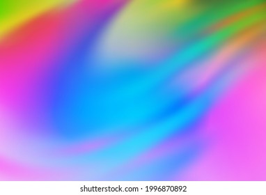 Light Multicolor, Rainbow vector abstract bright template. Colorful abstract illustration with gradient. Background for designs.