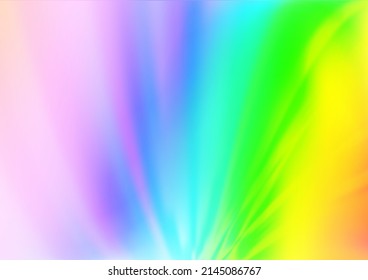 Light Multicolor, Rainbow vector abstract background. Creative illustration in halftone style with gradient. The best blurred design for your business.