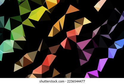 Light Multicolor, Rainbow vector abstract polygonal cover. Colorful illustration in Origami style with gradient.  Polygonal design for your web site.
