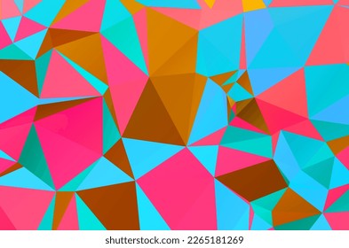Light Multicolor, Rainbow vector abstract polygonal texture. Colorful illustration in abstract style with gradient. Brand new style for your business design.
