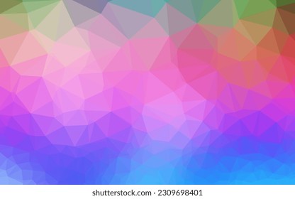 Light Multicolor, Rainbow vector abstract polygonal layout. A vague abstract illustration with gradient. New texture for your design.