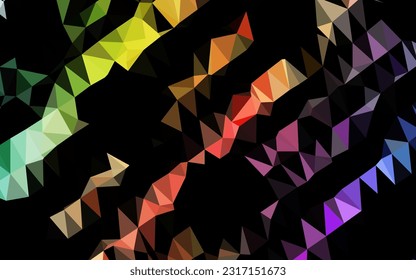 Light Multicolor, Rainbow vector abstract mosaic background. Creative illustration in halftone style with gradient. Template for your brand book.