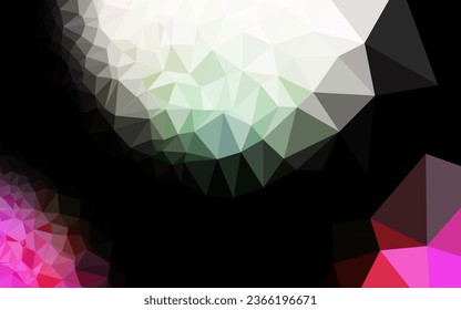 Light Multicolor, Rainbow vector abstract mosaic background. Glitter abstract illustration with an elegant design. Triangular pattern for your business design.