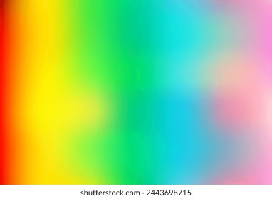 Light Multicolor, Rainbow vector abstract blurred template. A completely new color illustration in a bokeh style. Best blurred design for your business.