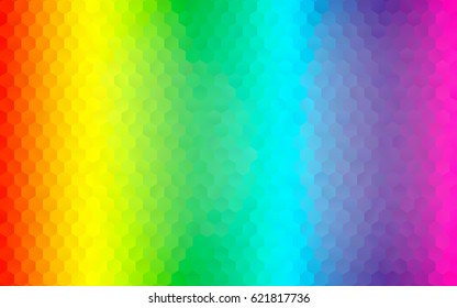 Light Multicolor, Rainbow vector abstract textured polygonal background. Brand-new blurry hexagonal design. Pattern can be used for background.