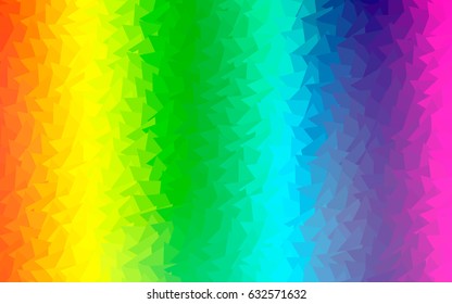 Light Multicolor, Rainbow vector abstract colorful background, which consist of triangles. Pattern with colored triangles on white background.