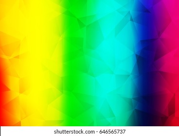 Light Multicolor, Rainbow vector abstract polygonal template. Colorful illustration in abstract style with gradient. A completely new template for your business design.