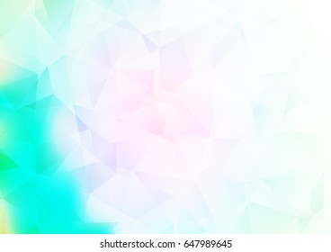 Light Multicolor, Rainbow vector abstract mosaic pattern. Modern geometrical abstract illustration with gradient. The template can be used as a background for cell phones.