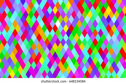 Light Multicolor, Rainbow vector abstract polygonal pattern. A sample with polygonal shapes. The textured pattern can be used for background.
