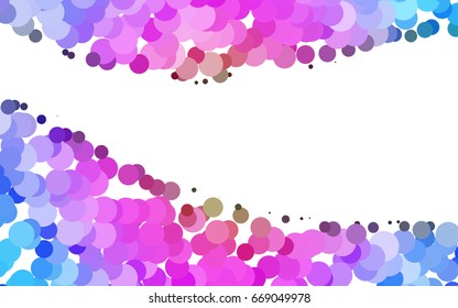 Light Multicolor, Rainbow vector abstract pattern with circles. Geometry template for your business design. Background with colored spheres.