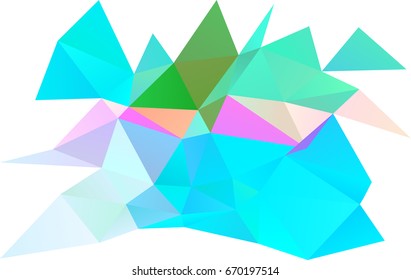 Light Multicolor, Rainbow vector abstract polygonal background. An elegant bright illustration with gradient. The completely new template can be used for your brand book.