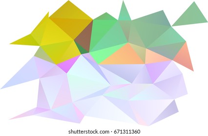 Light Multicolor, Rainbow vector abstract polygonal background. Geometric illustration in Origami style with gradient.  The template can be used as a background for cell phones.