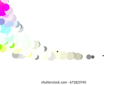 Light Multicolor, Rainbow vector abstract pattern with circles. Geometry template for your business design. Background with colored spheres.