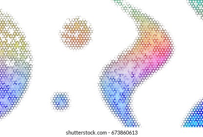 Light Multicolor, Rainbow vector abstract textured polygonal background. Brand-new blurry hexagonal design. Pattern can be used for background.