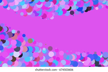 Light Multicolor, Rainbow vector abstract pattern with circles. Geometry template for your business design. Background with colored spheres.