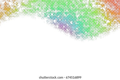 Light Multicolor, Rainbow vector abstract textured polygonal background. Brand-new blurry hexagonal design. Pattern can be used for background.
