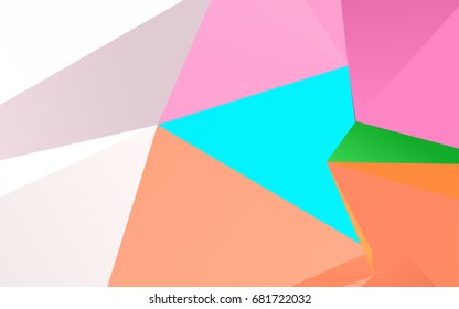 Light Multicolor, Rainbow vector abstract mosaic background. Colorful illustration in abstract style with gradient. Brand-new style for your business design.