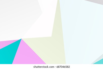 Light Multicolor, Rainbow vector abstract polygonal pattern. A completely new color illustration in a vague style. The elegant pattern can be used as part of a brand book.
