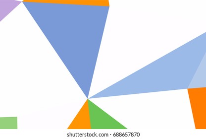 Light Multicolor, Rainbow vector abstract colorful background, which consist of triangles. Pattern with colored triangles on white background.