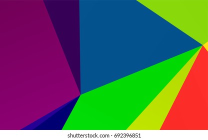 Light Multicolor, Rainbow vector abstract polygonal template. Shining illustration, which consist of triangles. The template can be used as a background for cell phones.