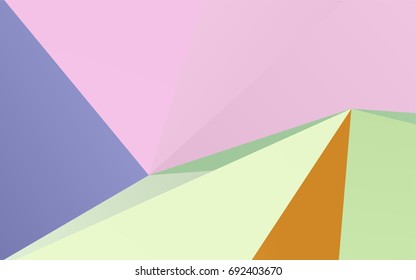 Light Multicolor, Rainbow vector abstract mosaic background. A sample with polygonal shapes. Brand-new style for your business design.