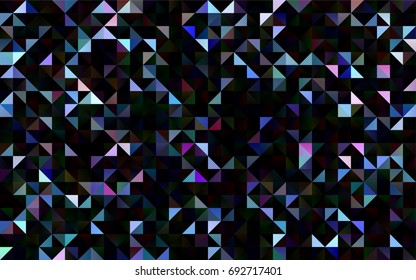 Light Multicolor, Rainbow vector abstract mosaic template. Geometric illustration in Origami style with gradient.  A new texture for your design.
