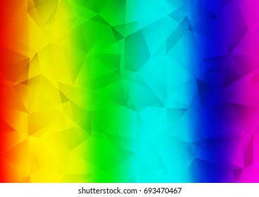 Light Multicolor, Rainbow vector abstract polygonal pattern. Glitter abstract illustration with an elegant design. The textured pattern can be used for background.