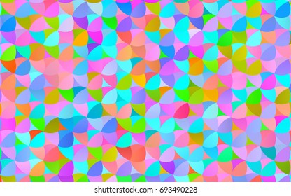 Light Multicolor, Rainbow vector abstract pattern with circles. Geometry template for your business design. Background with colored spheres.
