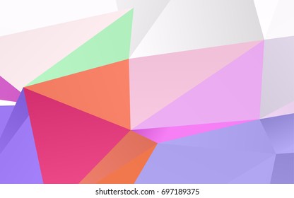 Light Multicolor, Rainbow vector abstract mosaic pattern. A completely new color illustration in a vague style. The polygonal design can be used for your web site.