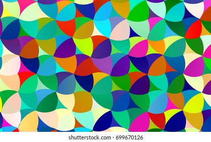 Light Multicolor, Rainbow vector abstract pattern with circles. Geometry template for your business design. Background with colored spheres.