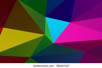 Light Multicolor, Rainbow vector abstract mosaic template. Shining colored illustration in a brand-new style. A completely new design for your business.