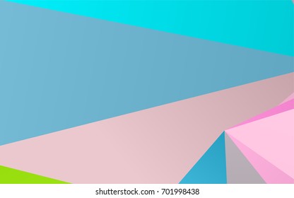 Light Multicolor, Rainbow vector abstract mosaic template. Triangular geometric sample with gradient.  The textured pattern can be used for background.