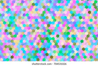 Light Multicolor, Rainbow vector abstract textured polygonal background. Brand-new blurry hexagonal design. Pattern can be used for background.