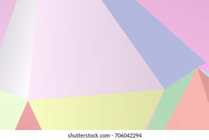 Light Multicolor, Rainbow vector abstract mosaic template. Colorful illustration in abstract style with gradient. Triangular pattern for your business design.
