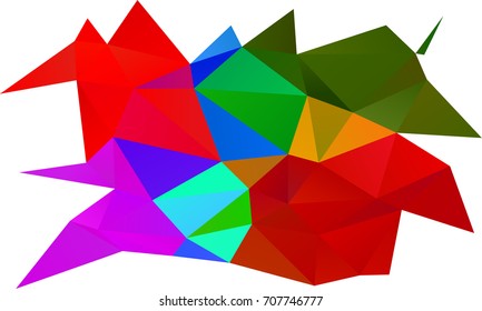 Light Multicolor, Rainbow vector abstract mosaic pattern. Creative geometric illustration in Origami style with gradient. A completely new template for your business design.