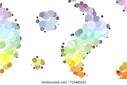 Light Multicolor, Rainbow vector abstract pattern with circles. Geometry template for your business design. Background with colored spheres.