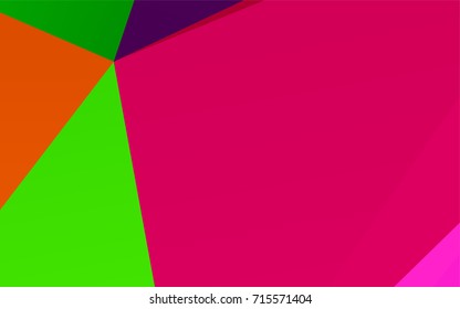 Light Multicolor, Rainbow vector abstract mosaic template. Geometric illustration in Origami style with gradient.  A completely new design for your business.