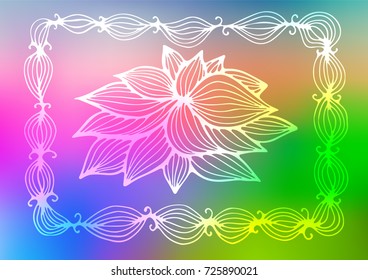Light Multicolor, Rainbow vector abstract doodle pattern. Colorful illustration in abstract style with doodles and Zen tangles. The elegant pattern can be used as a part of a brand book.