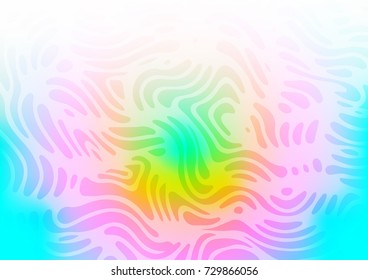 Light Multicolor, Rainbow vector abstract doodle background. Creative illustration in blurred style with doodles. A completely new design for your business.