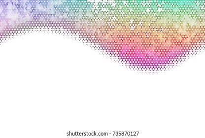 Light Multicolor, Rainbow vector abstract textured polygonal background. Brand-new blurry hexagonal design. Pattern can be used for background.