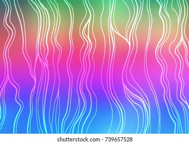 Light Multicolor, Rainbow vector abstract doodle template. Doodles on blurred abstract background with gradient. Hand painted design for web, leaflet, textile.