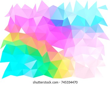 Light Multicolor, Rainbow vector abstract mosaic pattern. Colorful abstract illustration with gradient. Brand-new style for your business design.